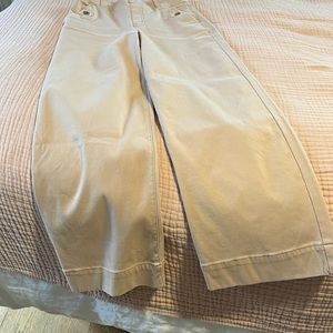 Soft blush Spanx Stretch Twill Cropped Wide pants NWOT